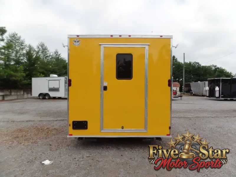 8.5' x 17' Yellow Concession Food Trailer photo 13