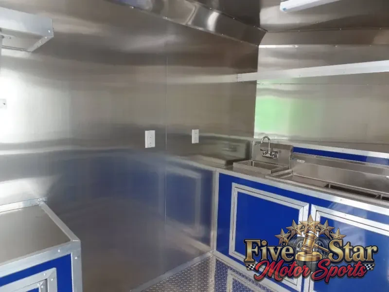 8.5' x 17' Yellow Concession Food Trailer photo 10