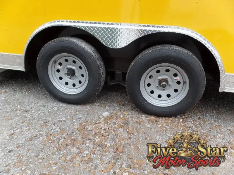 8.5' x 17' Yellow Concession Food Trailer photo 15