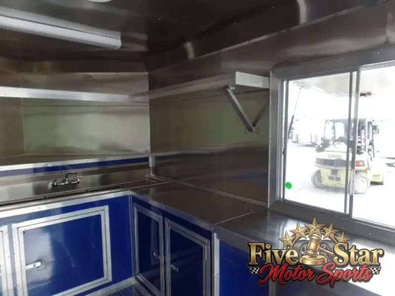 8.5' x 17' Yellow Concession Food Trailer photo 26