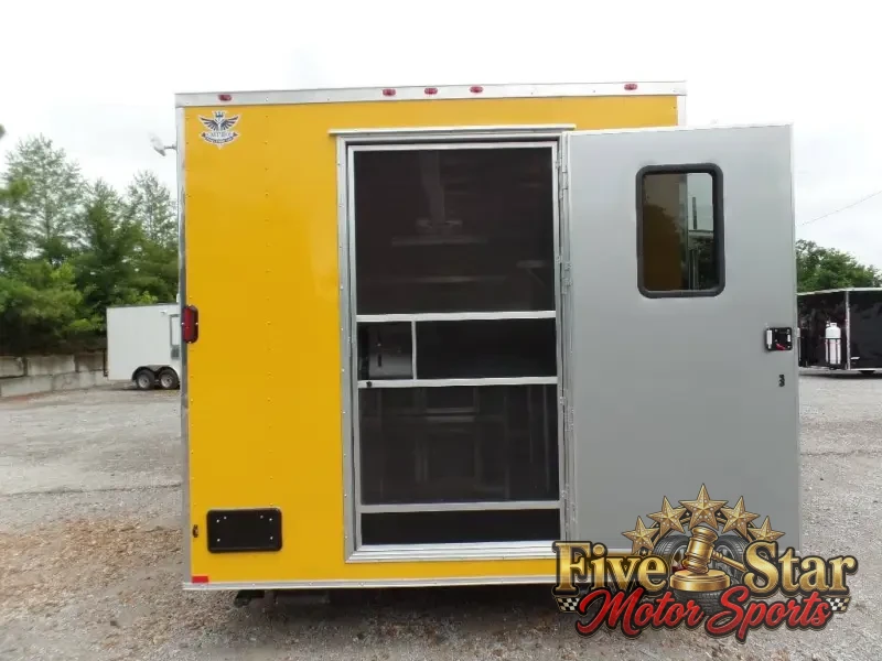 8.5' x 17' Yellow Concession Food Trailer photo 6