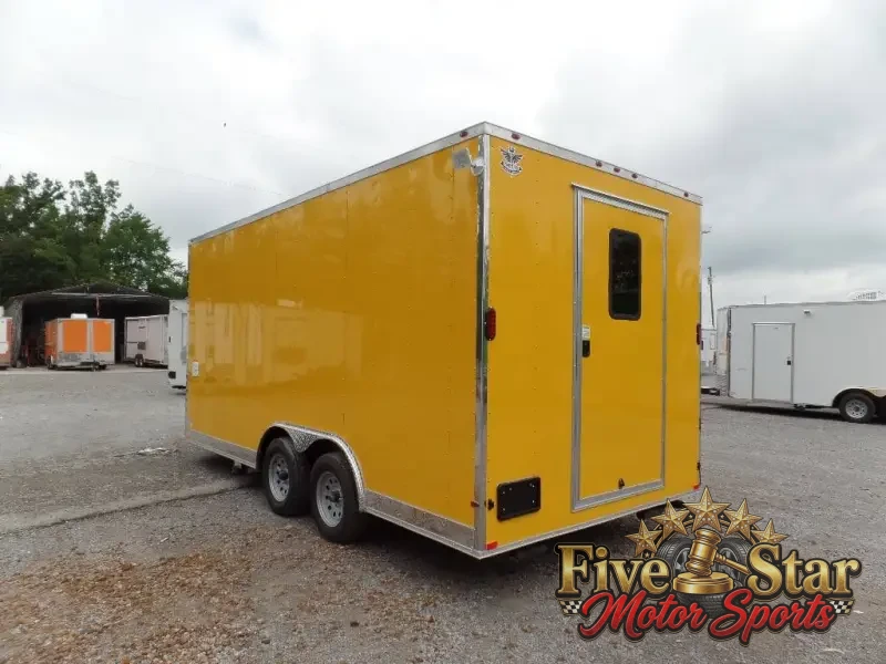 8.5' x 17' Yellow Concession Food Trailer photo 14