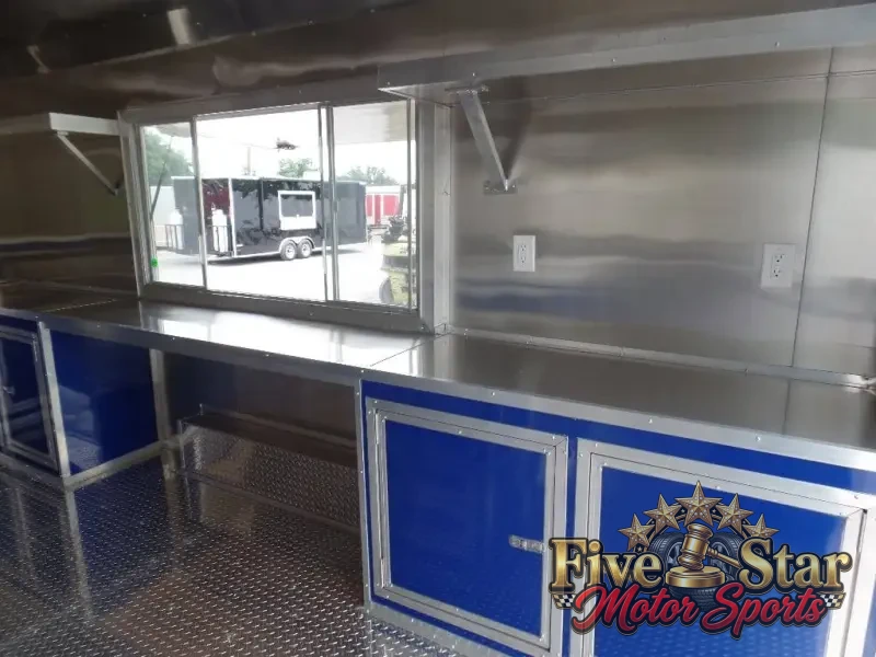 8.5' x 17' Yellow Concession Food Trailer photo 25