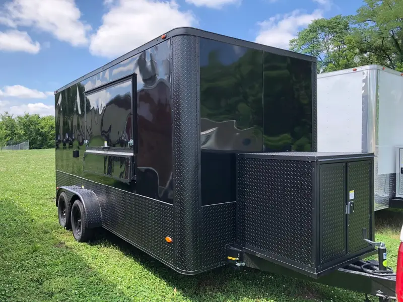 2025 Fully Equipped Food Trailer 7x16 Black-Out photo 10