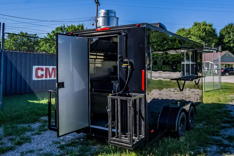 2025 Fully Equipped Food Trailer 7x16 Black-Out photo 2